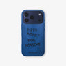 Need Money for Porsche design phone case, Alcantara Riviera Blue, premium grip and protection, by Trackerbs.